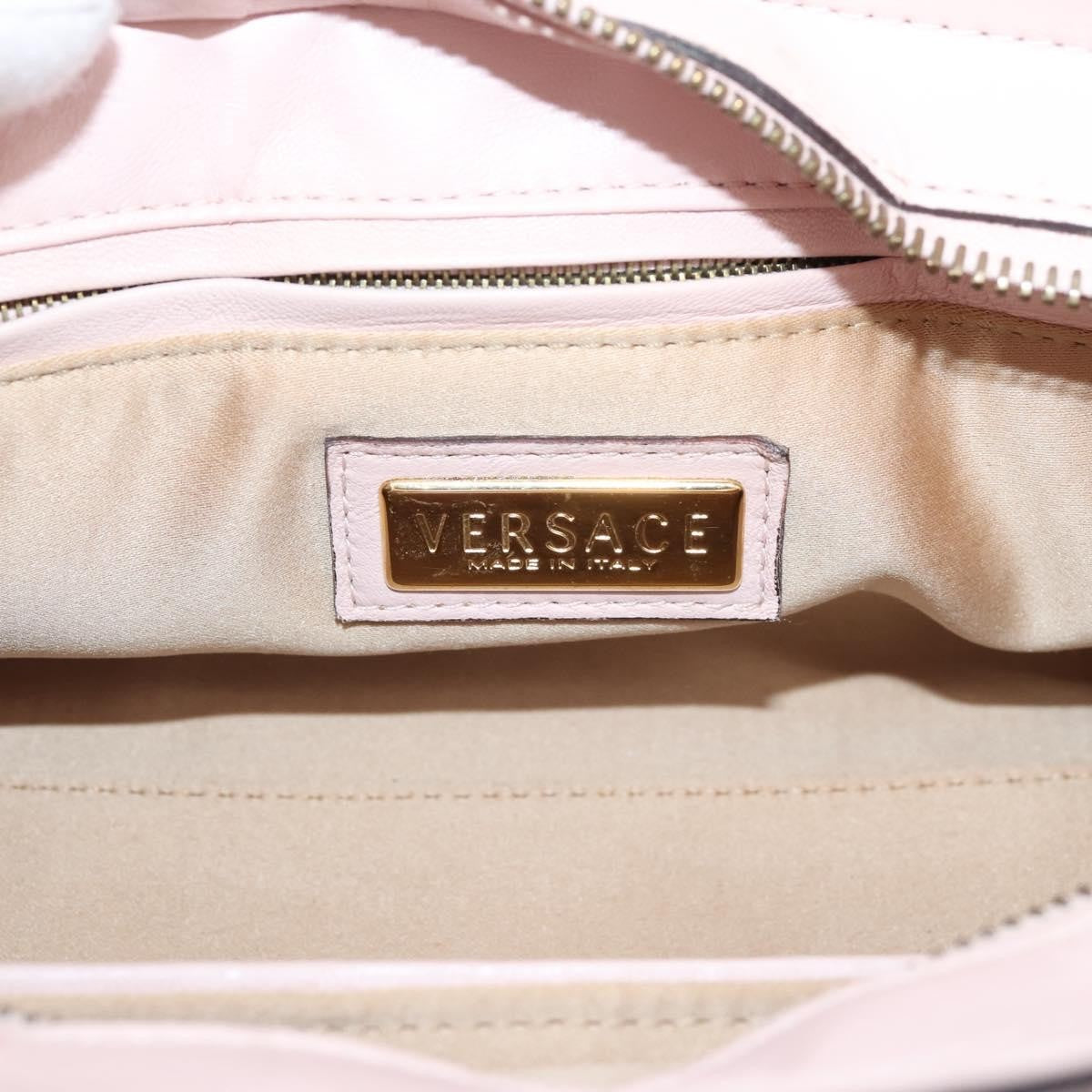 Versace Vintage Tote Leather, Pink, Leather, Tote Bag