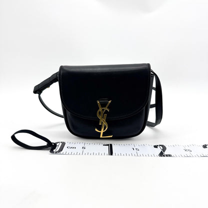 Saint Laurent Kaia Leather, Black, Leather, Shoulder Bag