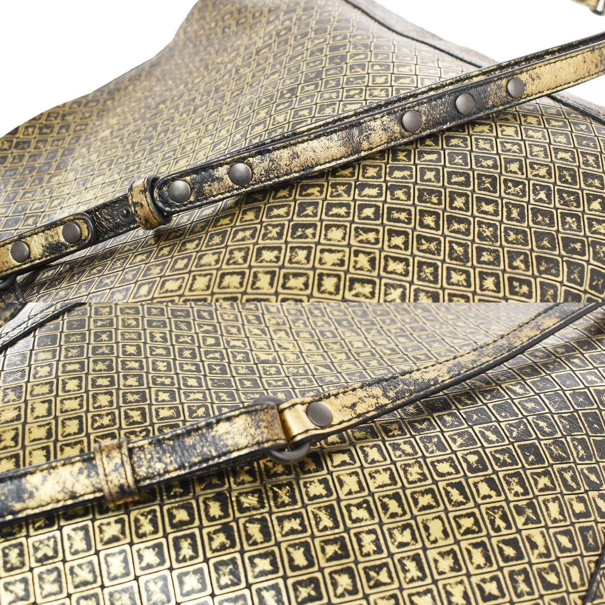 Bottega Veneta Messenger Butterfly Intrecciomirage Intarsio Leather, Gold, Leather, Handbag