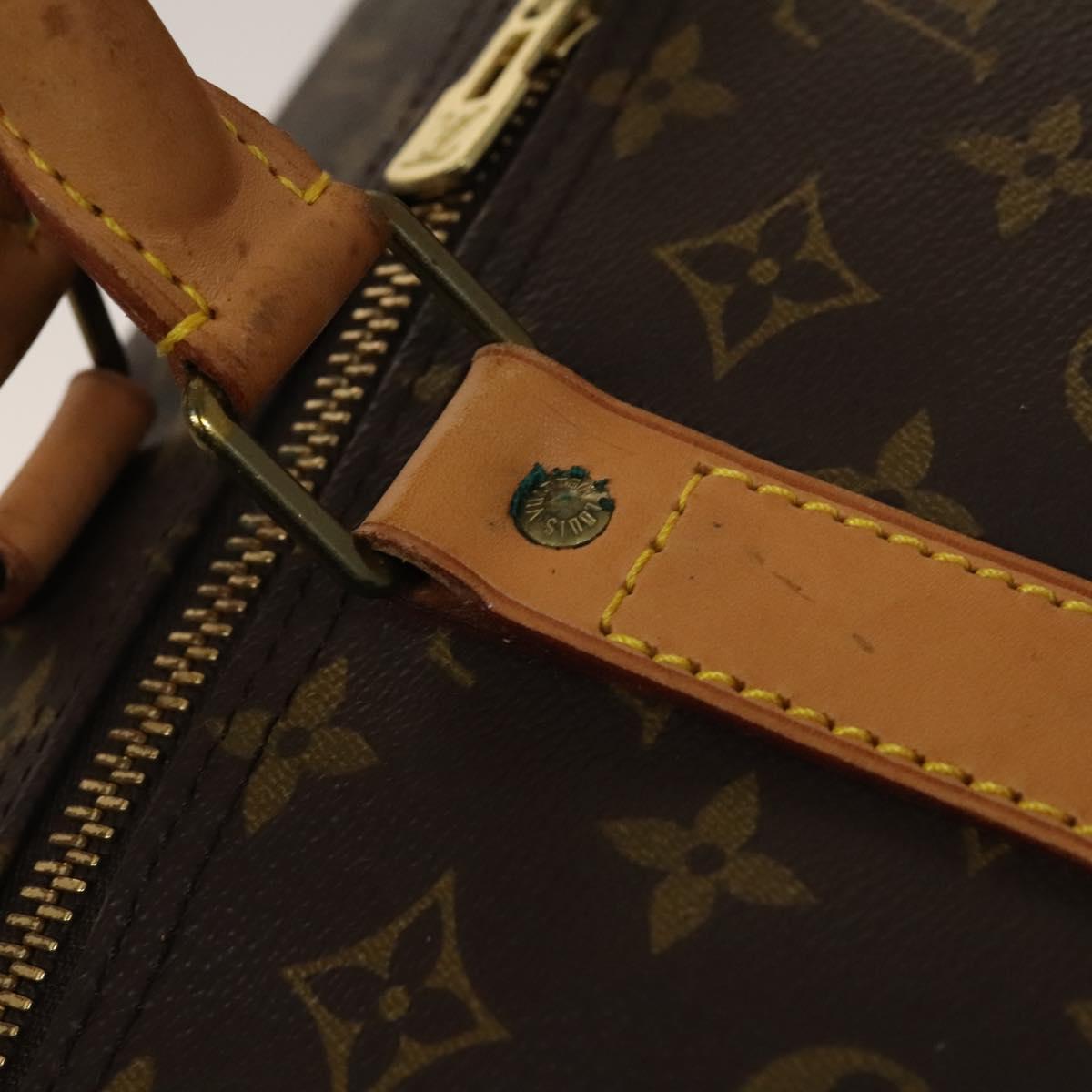 Louis Vuitton Keepall Bandouliere Bag Monogram Canvas, BROWN, CANVAS, Travel bag