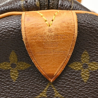 Louis Vuitton Keepall Monogram, Brown, Canvas, Travel Bag