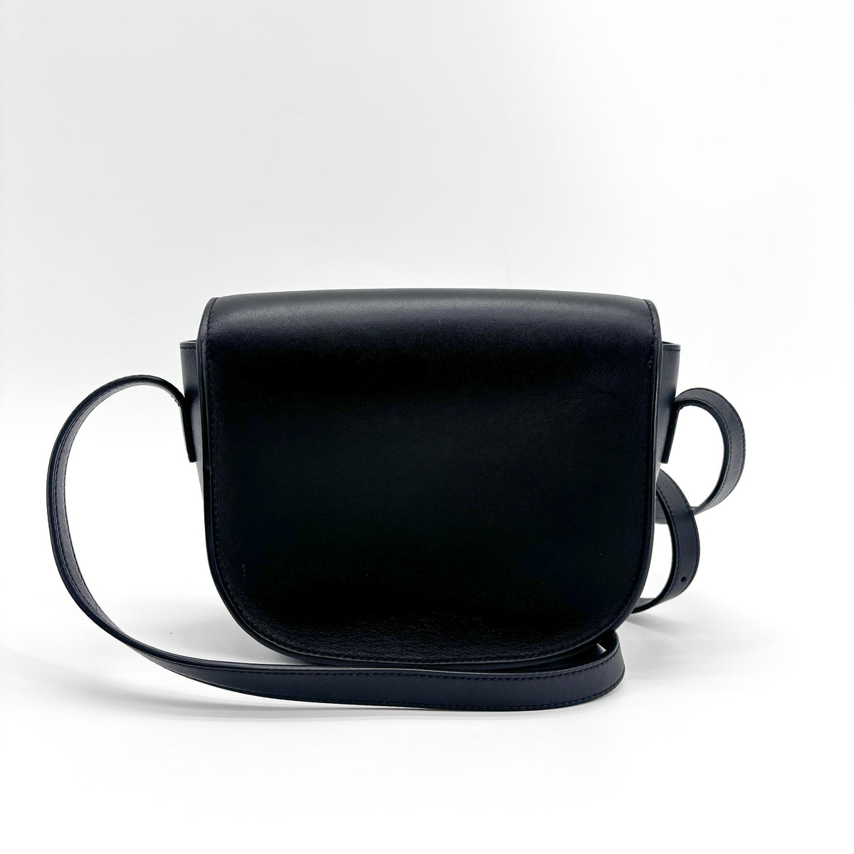 Celine Cuir Triomphe Folco Leather, Black, Calfskin, Handbag