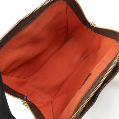 Louis Vuitton Belem Damier, Brown, Canvas, Handbag