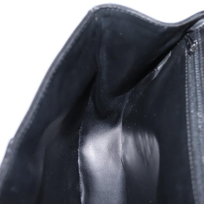 Bally Vintage Chain Quilted Leather, Black, Leather, Shoulder Bag