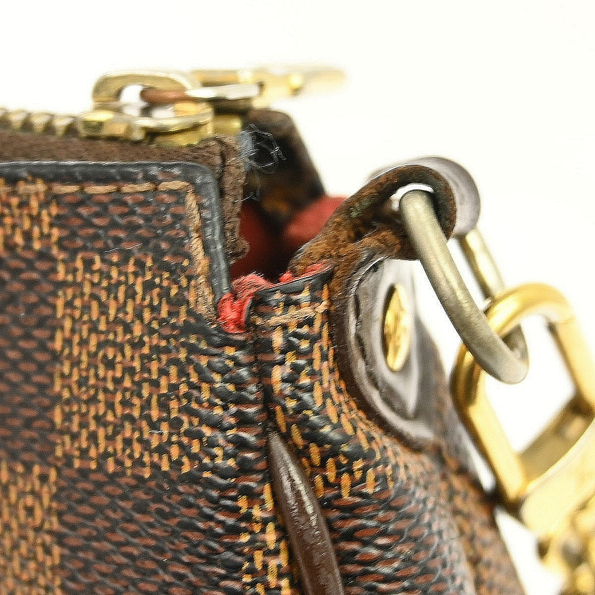 Louis Vuitton Eva Damier, Brown, Canvas, Handbag