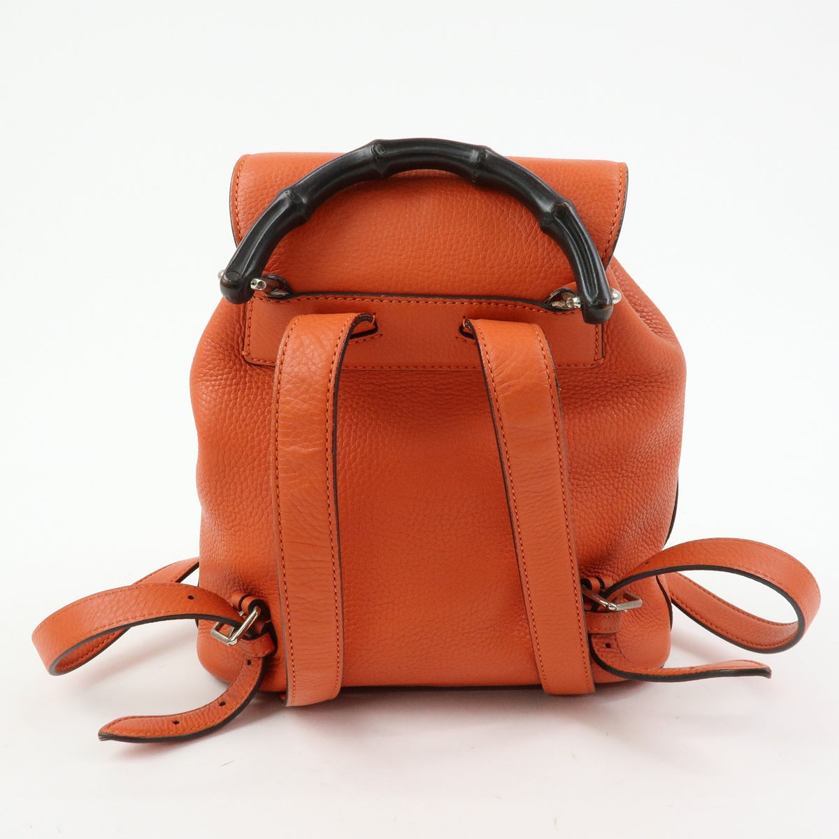 Gucci Bamboo Tassel Leather, Orange, Leather, Backpack