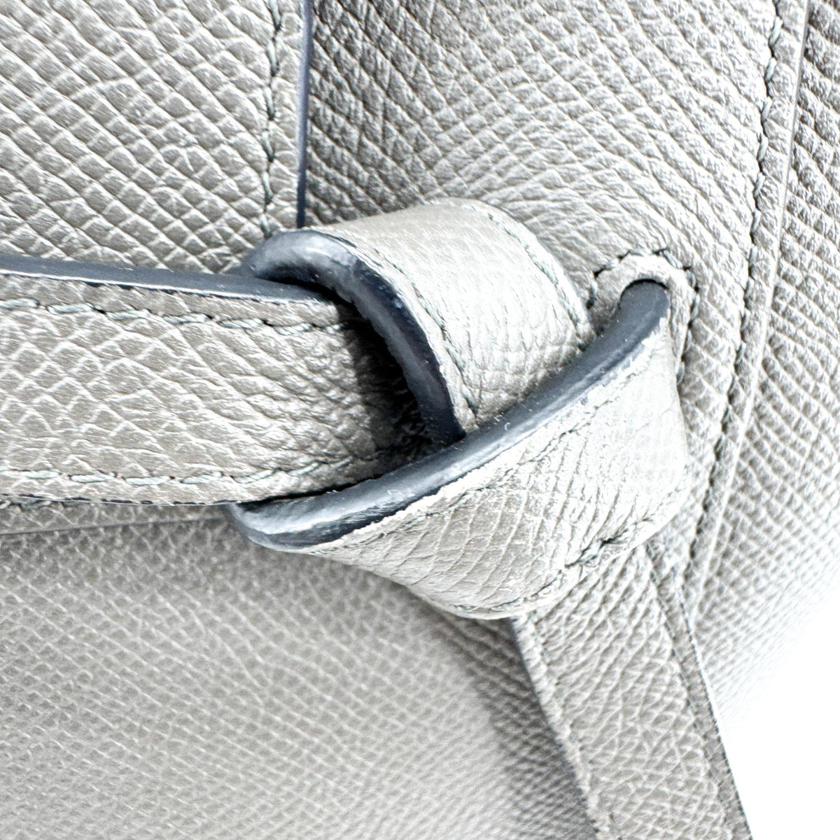 Celine Belt Calfskin, Gray, Leather, Handbag