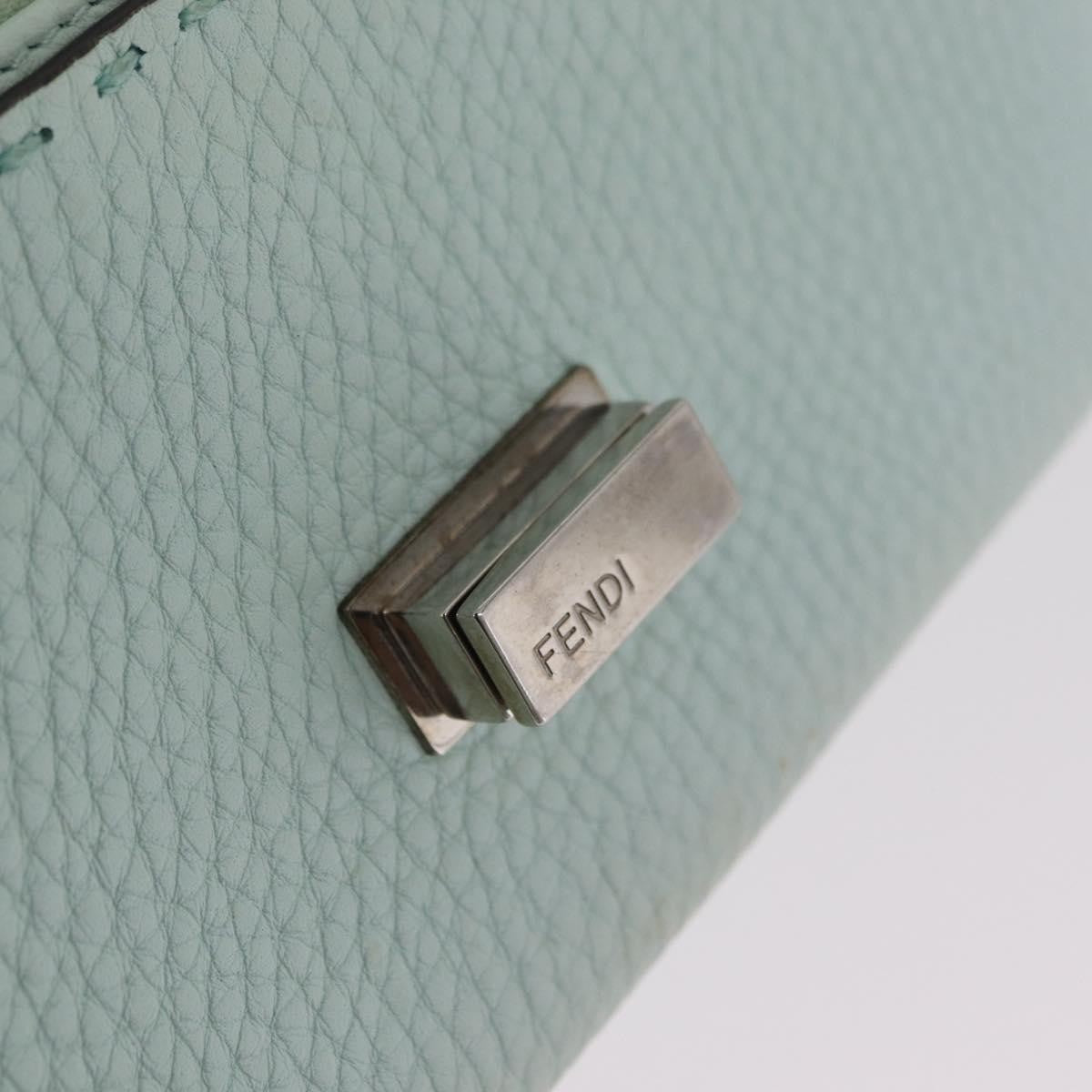 Fendi Selleria Peekaboo Leather, Green, Leather, Wallet