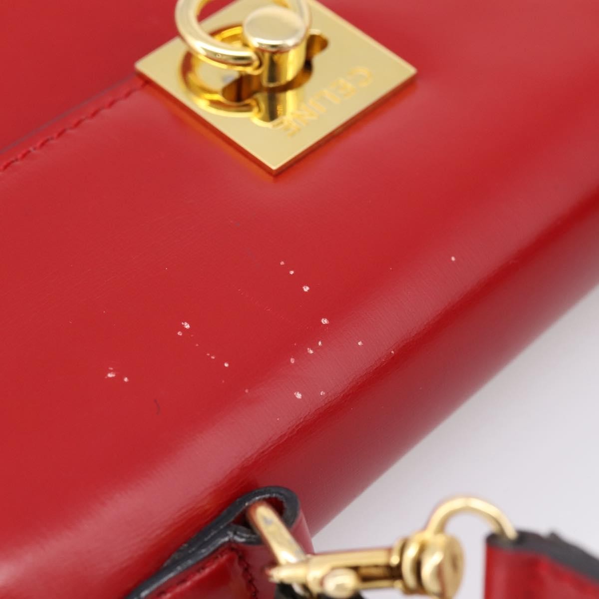 Celine Handbag Leather, Red, Leather, Handbag