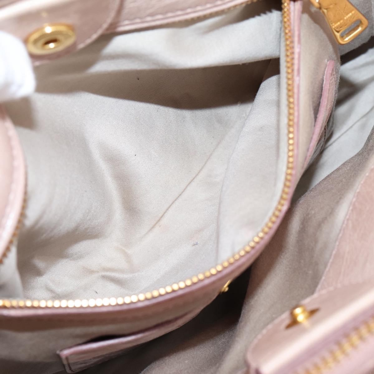 Miu Miu Vitello Lux Ring Satchel Leather, Pink, Leather, Handbag