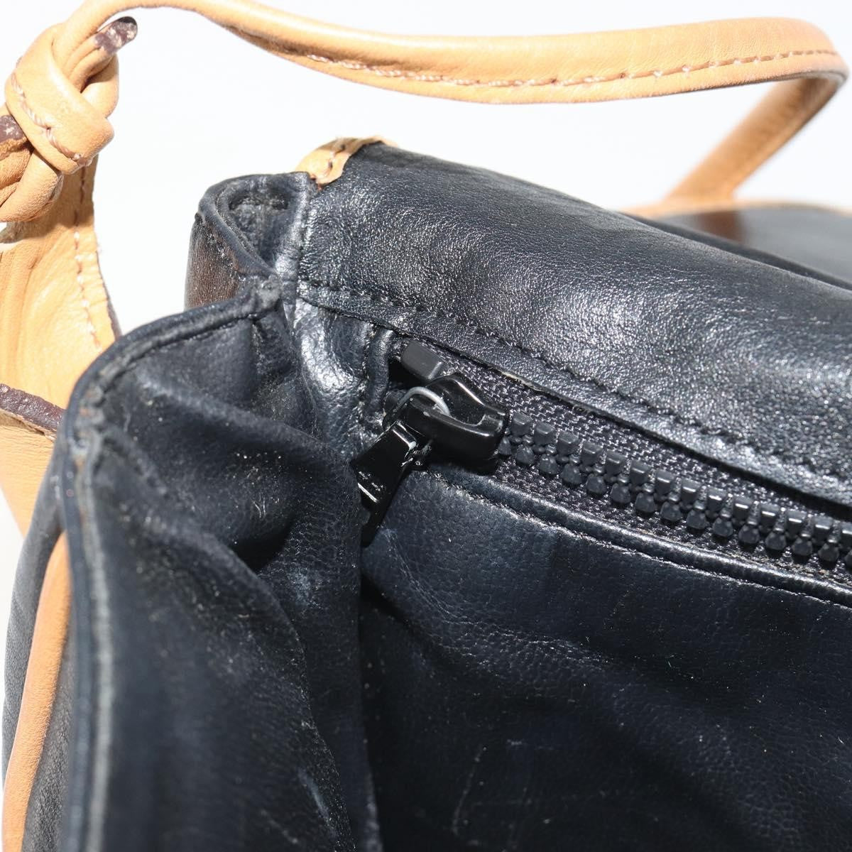 Celine Vintage Leather, Black, Leather, Shoulder Bag