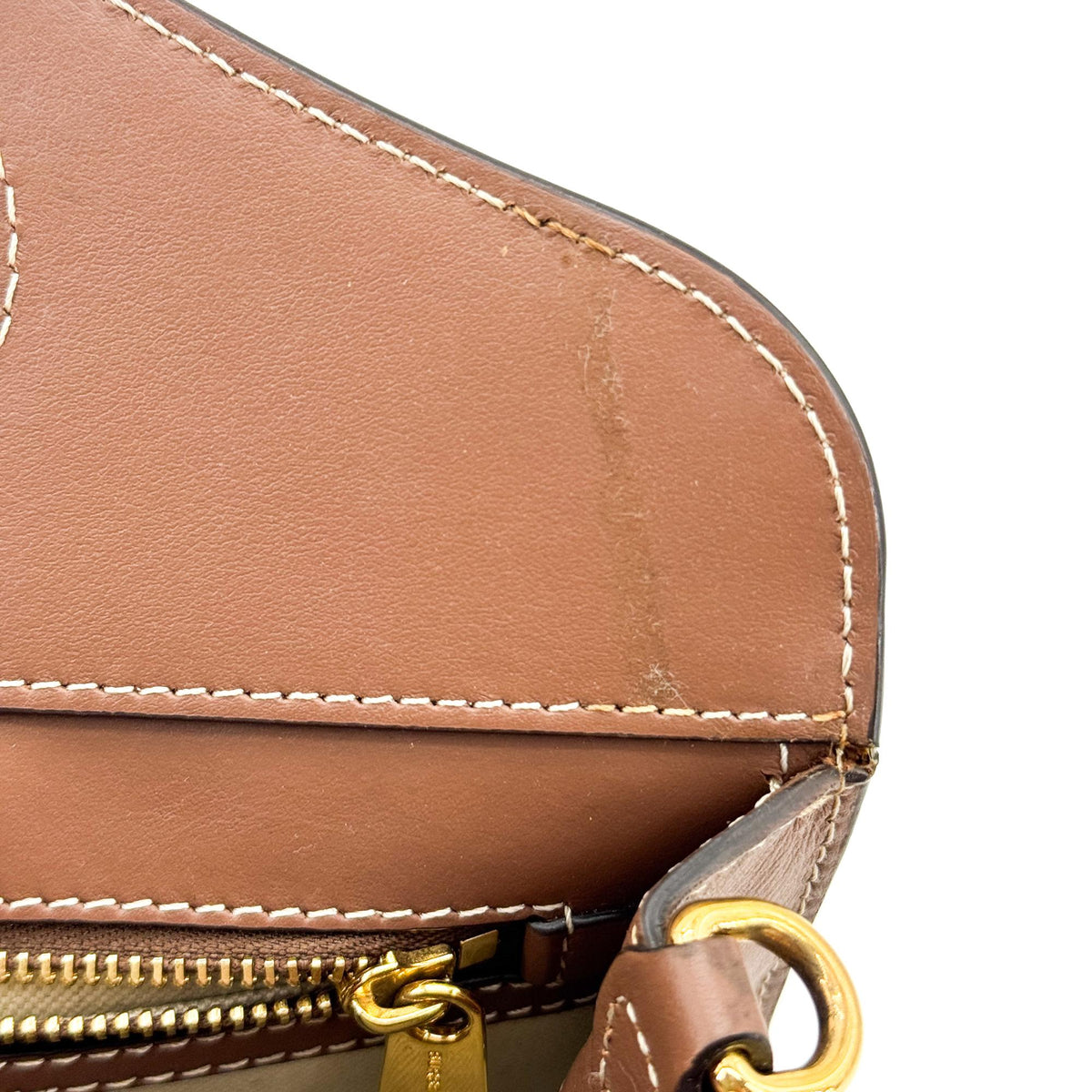 Burberry Logo Pocket Canvas with Leather, Brown, Canvas, Tote Bag