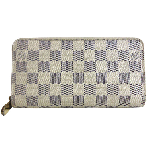 Louis Vuitton Zippy wallet, White, Canvas, wallet