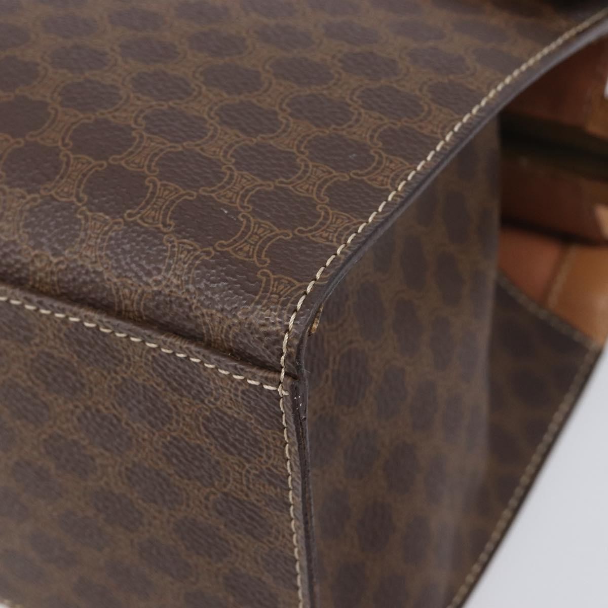 Celine Handbag Canvas, Brown, Canvas, Handbag