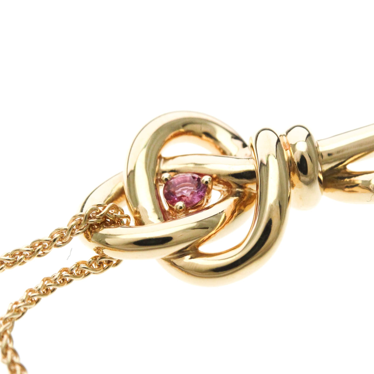 Tiffany & Co. Knot Key Pendant 18K Rose Gold, Gold, Pink Gold, Necklace