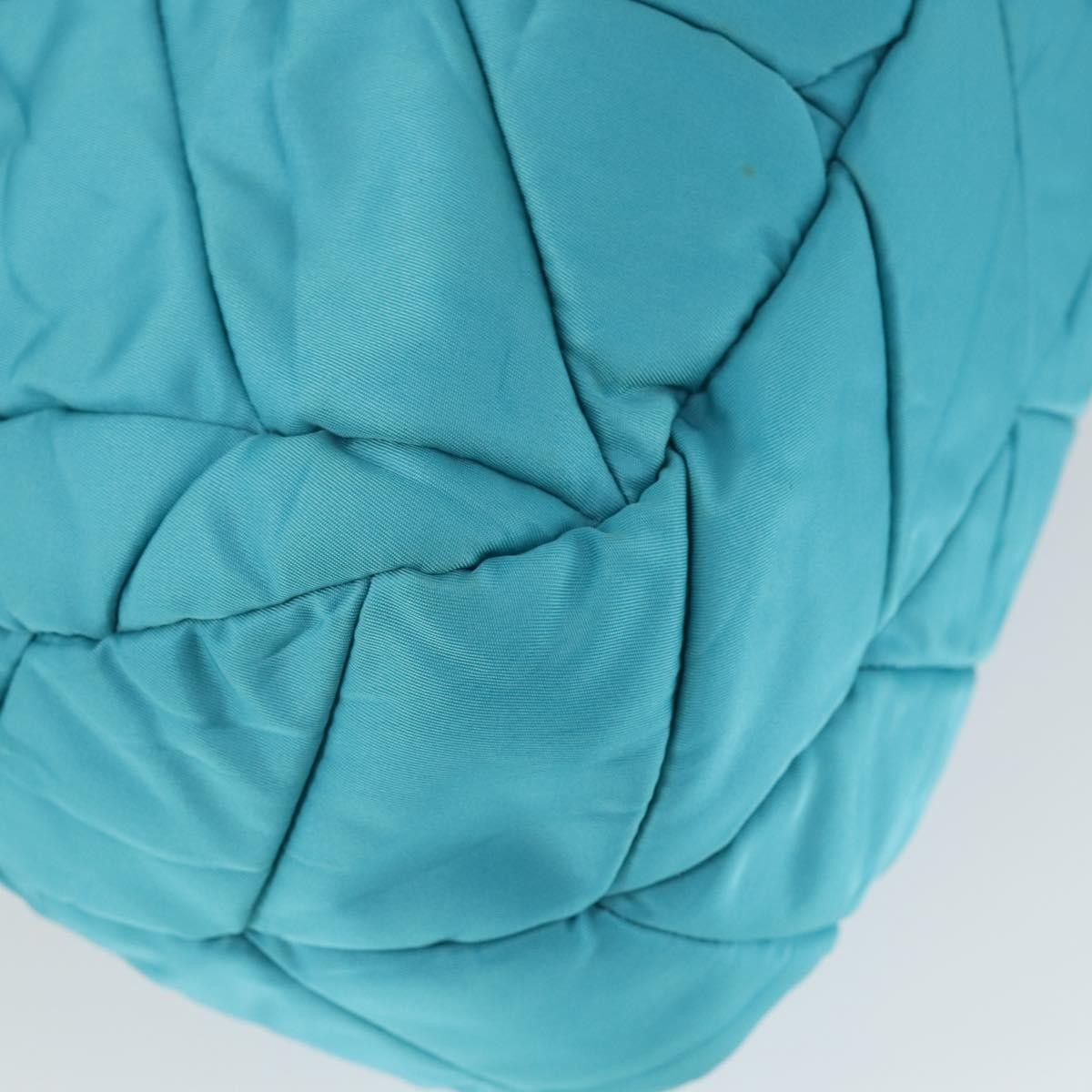 Prada Zip Hobo Chevron Tessuto, Blue, Nylon, Shoulder Bag