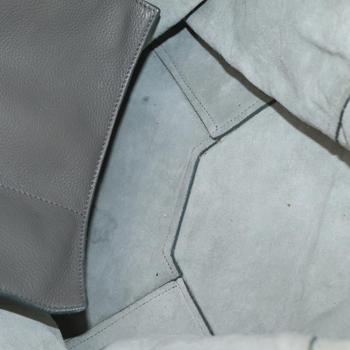 Celine Phantom Cabas Leather, Gray, Leather, Tote Bag