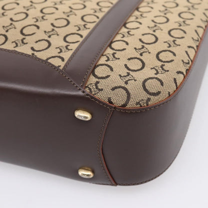 Celine C Macadam Canvas and Leather, Beige, Canvas, Tote Bag