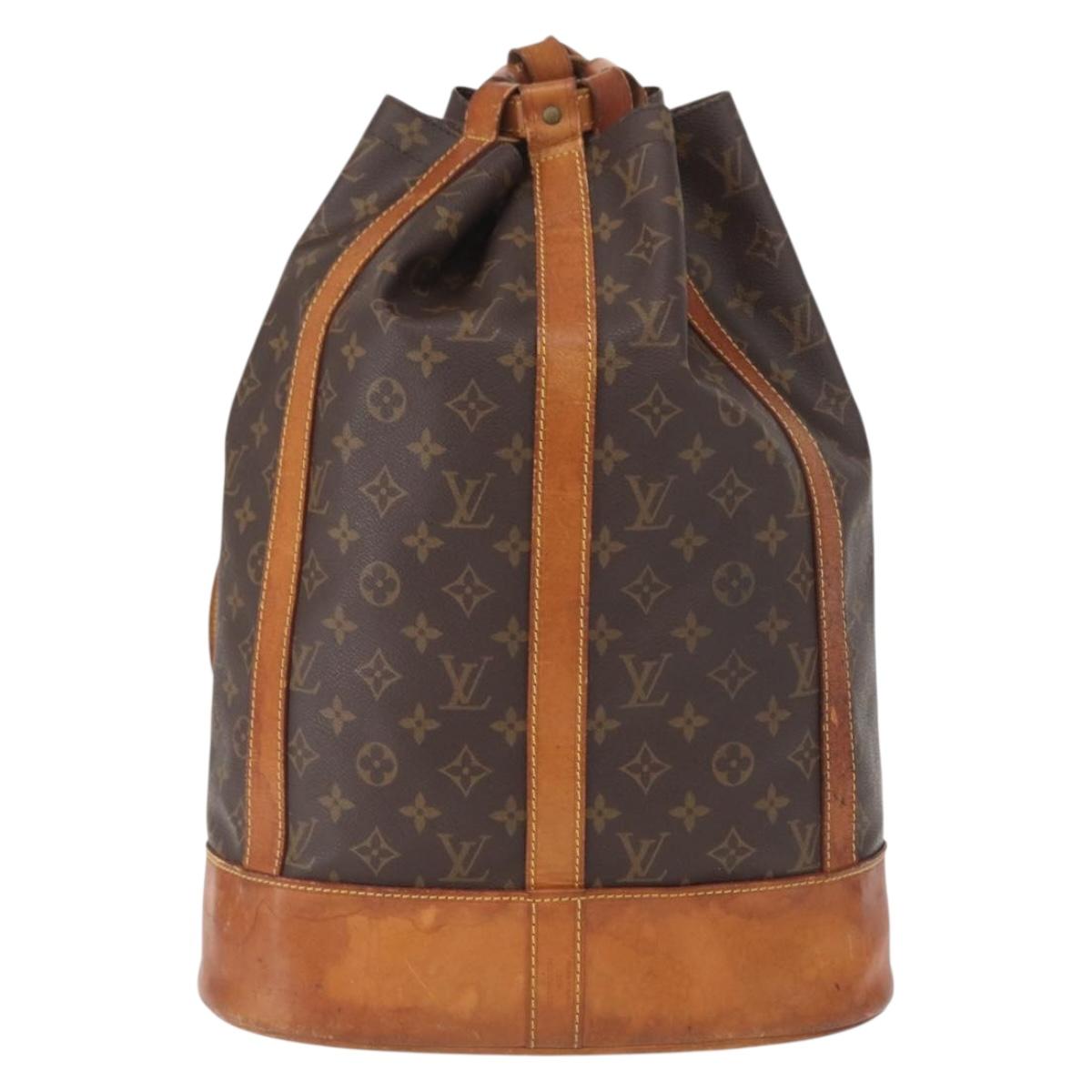 Louis Vuitton Randonnee Pochette Monogram Coated Canvas, BROWN, CANVAS, Handbag