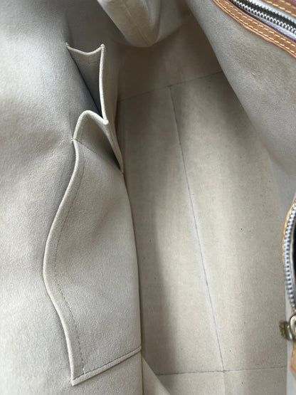 Louis Vuitton Hampstead Handbag Damier, Beige, Canvas, Handbag
