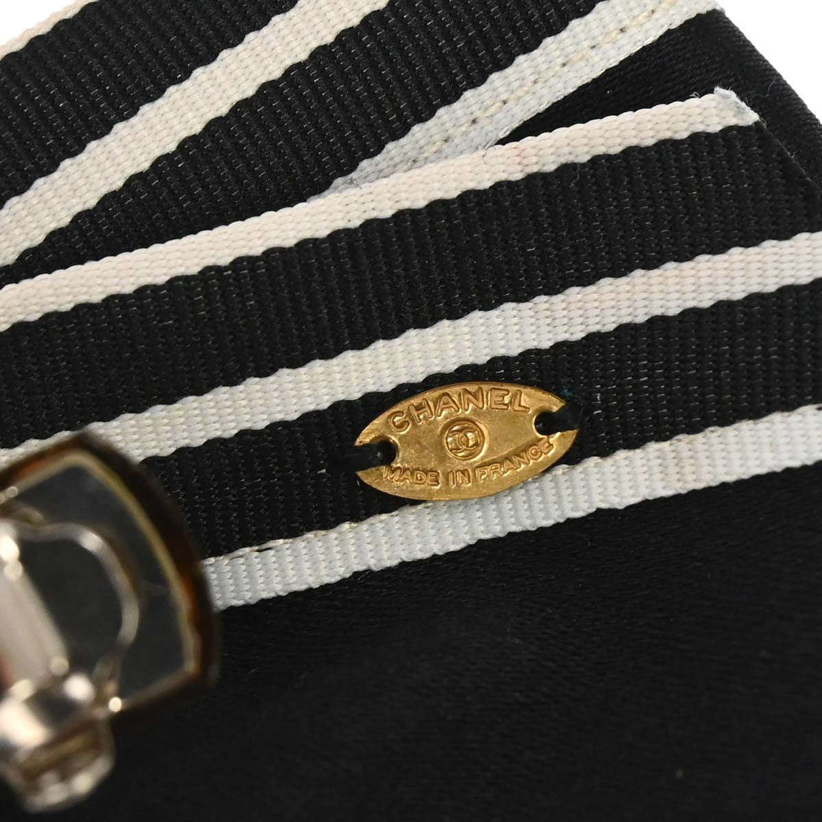 Chanel Camellia Hair Barrette Satin, Black, Satin, Head Accessory