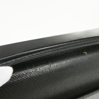 Louis Vuitton Porte-Documents Angara Taiga Leather, Black, Leather, Briefcase