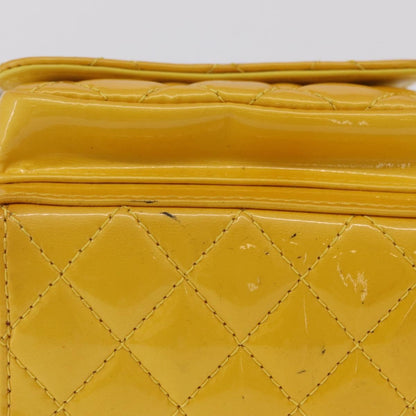 Chanel Pocket Box Camera Case Quilted Patent, Yellow, Patent Leather, Crossbody Bag