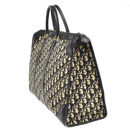 Christian Dior Vintage Trotter Boston Diorissimo Canvas, Navy, Canvas, Handbag