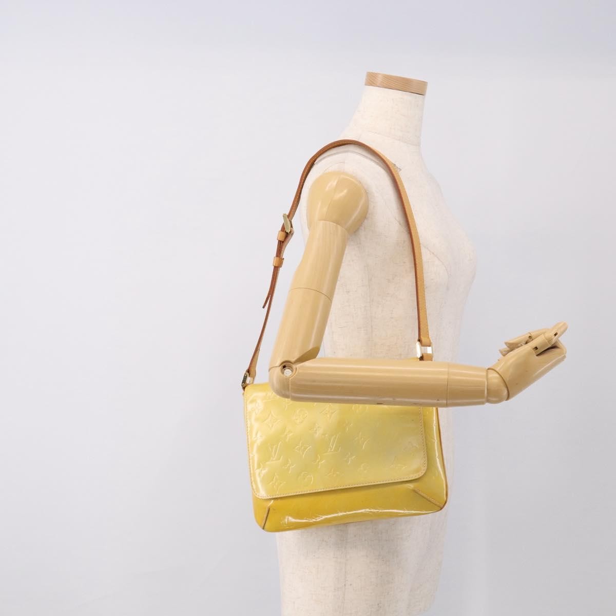 Louis Vuitton Thompson Street Monogram Vernis, Yellow, Patent Leather, Shoulder Bag