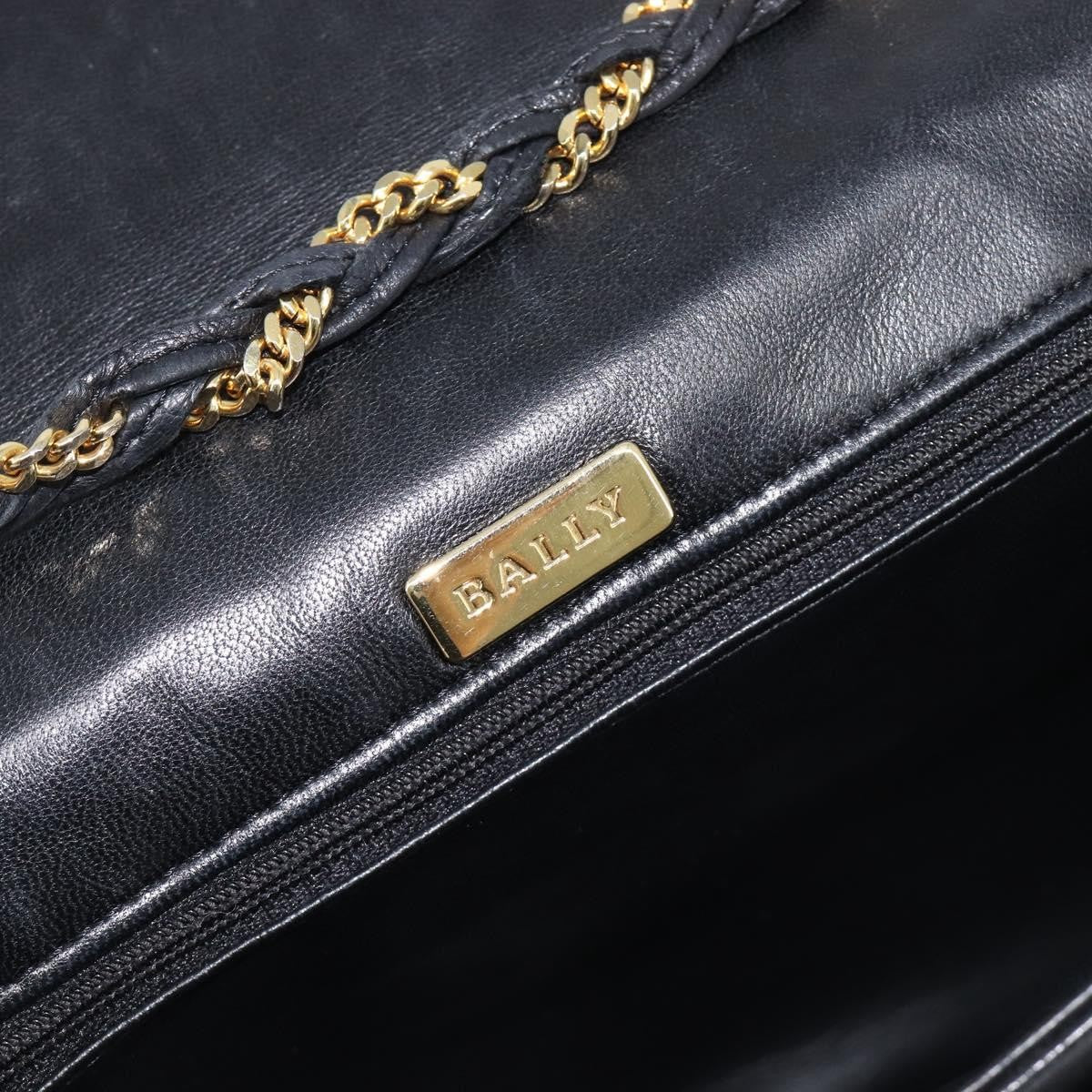 Bally Vintage Quilted Leather, Black, Leather, Shoulder Bag