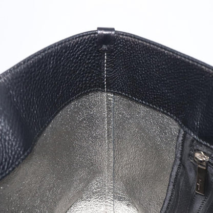 Salvatore Ferragamo Gancini Leather, Black, Leather, Handbag
