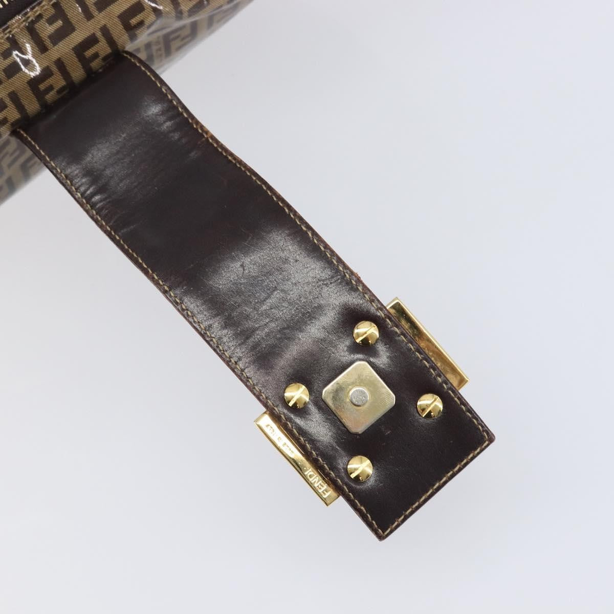 Fendi Zucchino Canvas Mamma Baguette Canvas, Brown, Canvas, Shoulder Bag
