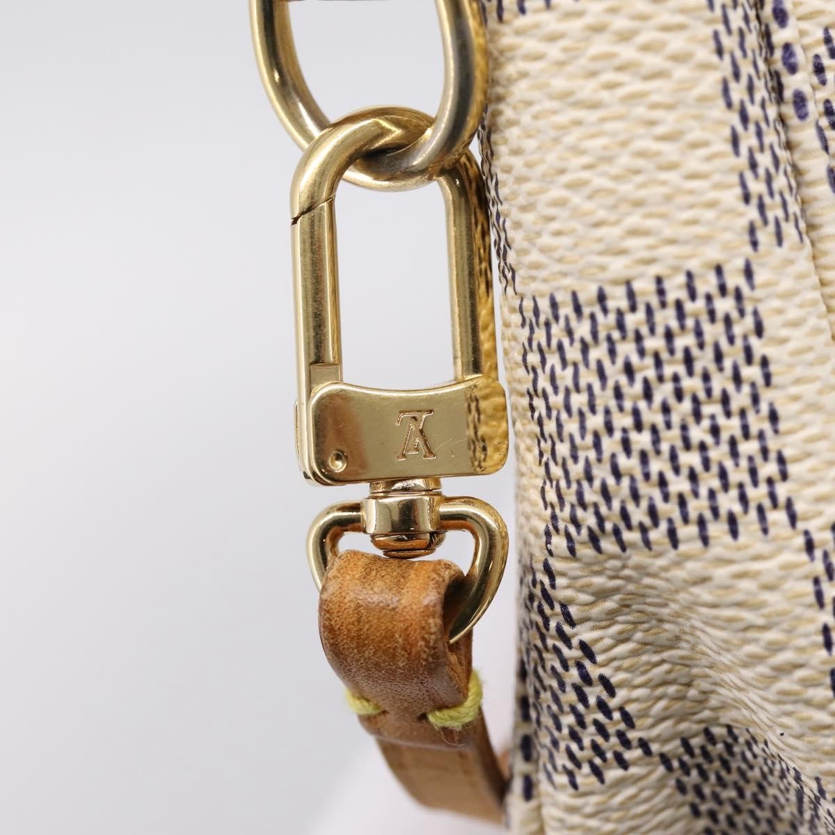 Louis Vuitton Pochette Accessoires NM Damier, White, Canvas, Clutch