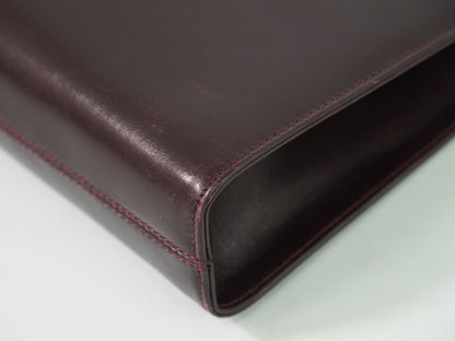 Salvatore Ferragamo Vintage Gancini Chain Leather, Burgundy, Leather, Shoulder Bag