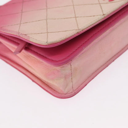 Chanel Wallet on Chain Quilted Ombre Lambskin, Pink, Leather, Crossbody Bag