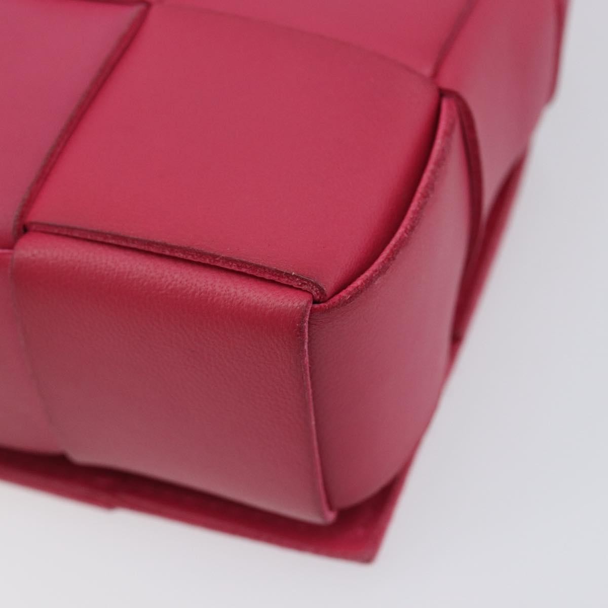 Bottega Veneta Cassette Maxi Intrecciato Leather, Pink, Leather, Crossbody Bag