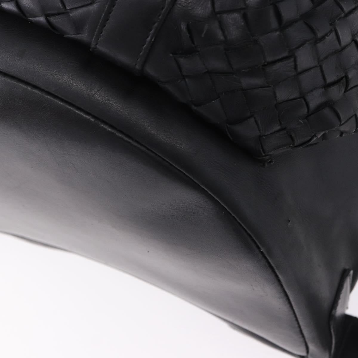 Bottega Veneta Intrecciato Leather, Black, Leather, Backpack