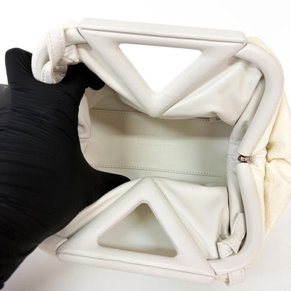 Bottega Veneta Point Leather, White, Other, Shoulder Bag
