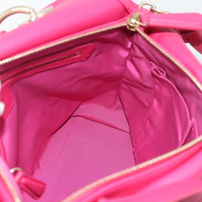 Christian Dior Granville Satchel Leather, Pink, Leather, Handbag