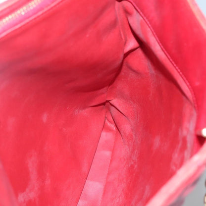 Chanel Chanel vintage cc chain leather, RED, LEATHER, Shoulder bag