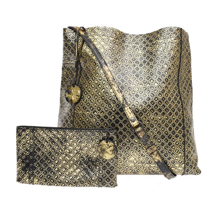 Bottega Veneta Messenger Butterfly Intrecciomirage Intarsio Leather, Gold, Leather, Handbag