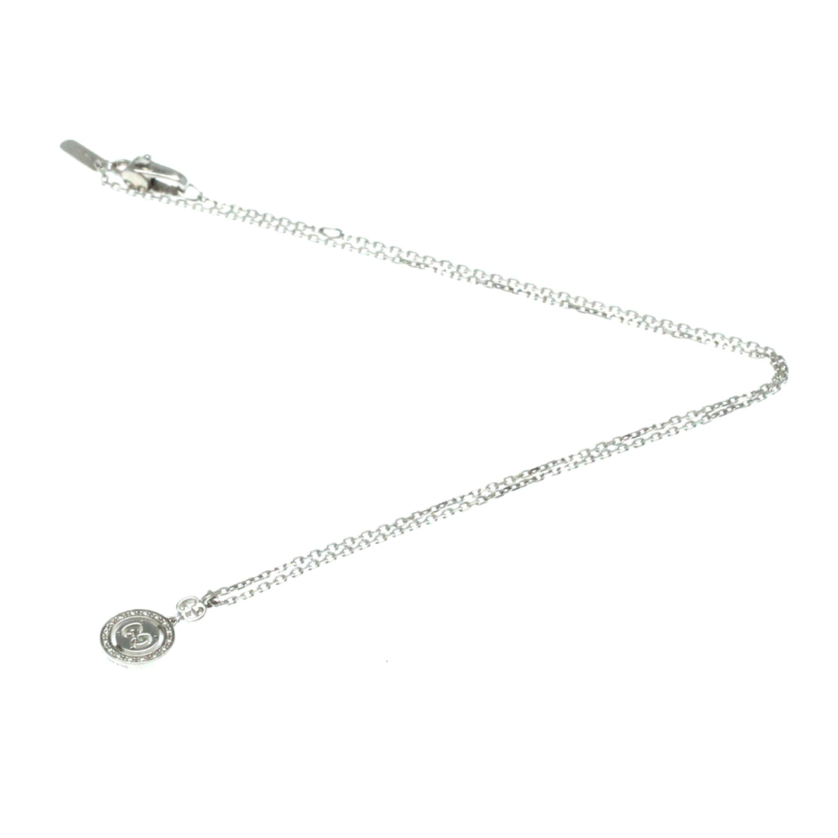 Gucci Icon Twirl 18K White Gold with Diamonds, Silver, White Gold, Necklace