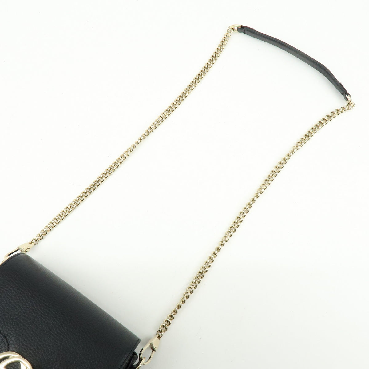 Gucci Interlocking Leather, Black, Leather, Shoulder Bag