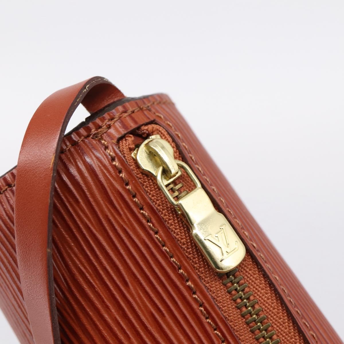 Louis Vuitton Soufflot Pochette Epi Leather, Brown, Leather, Clutch