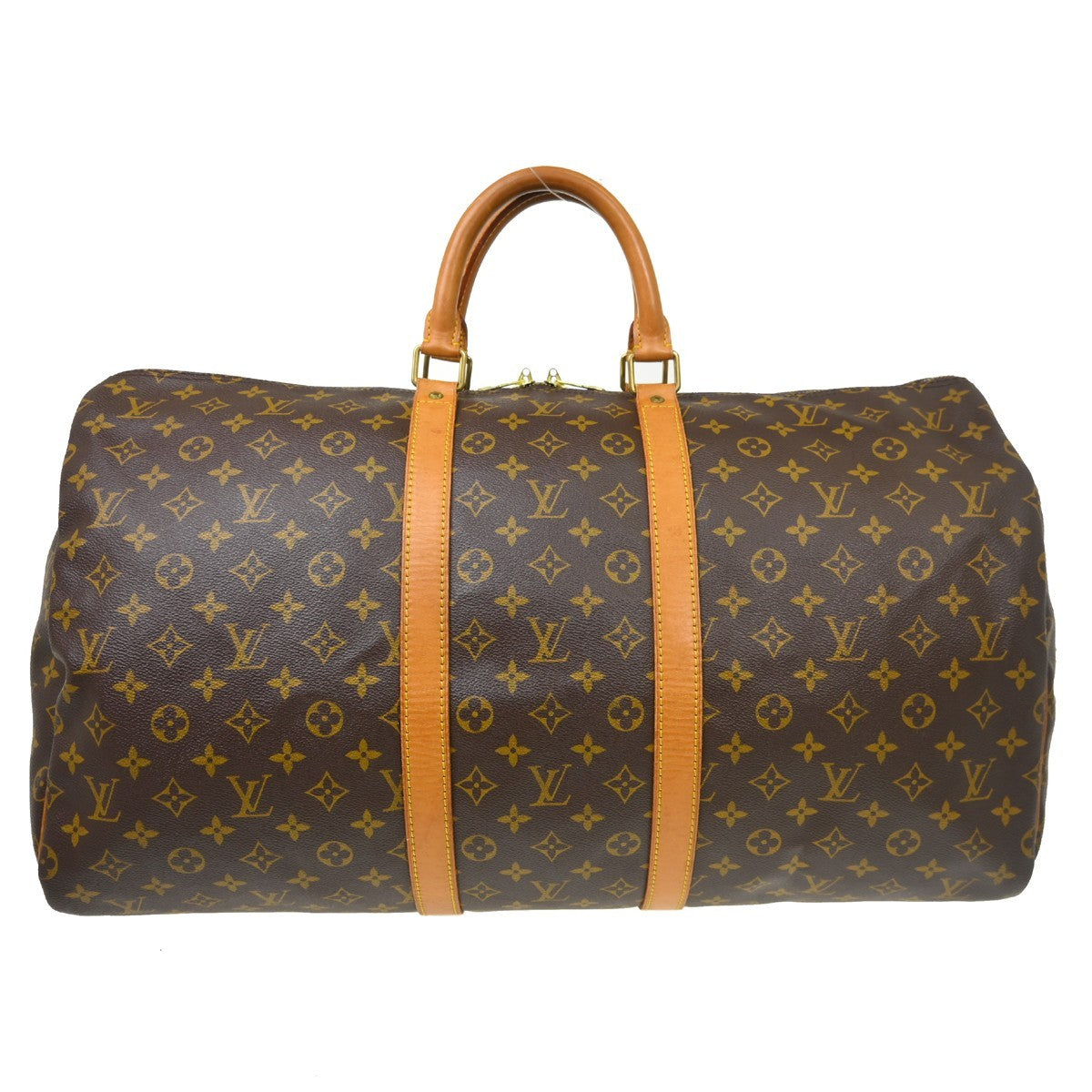Louis Vuitton Keepall Monogram, Brown, Canvas, Travel Bag
