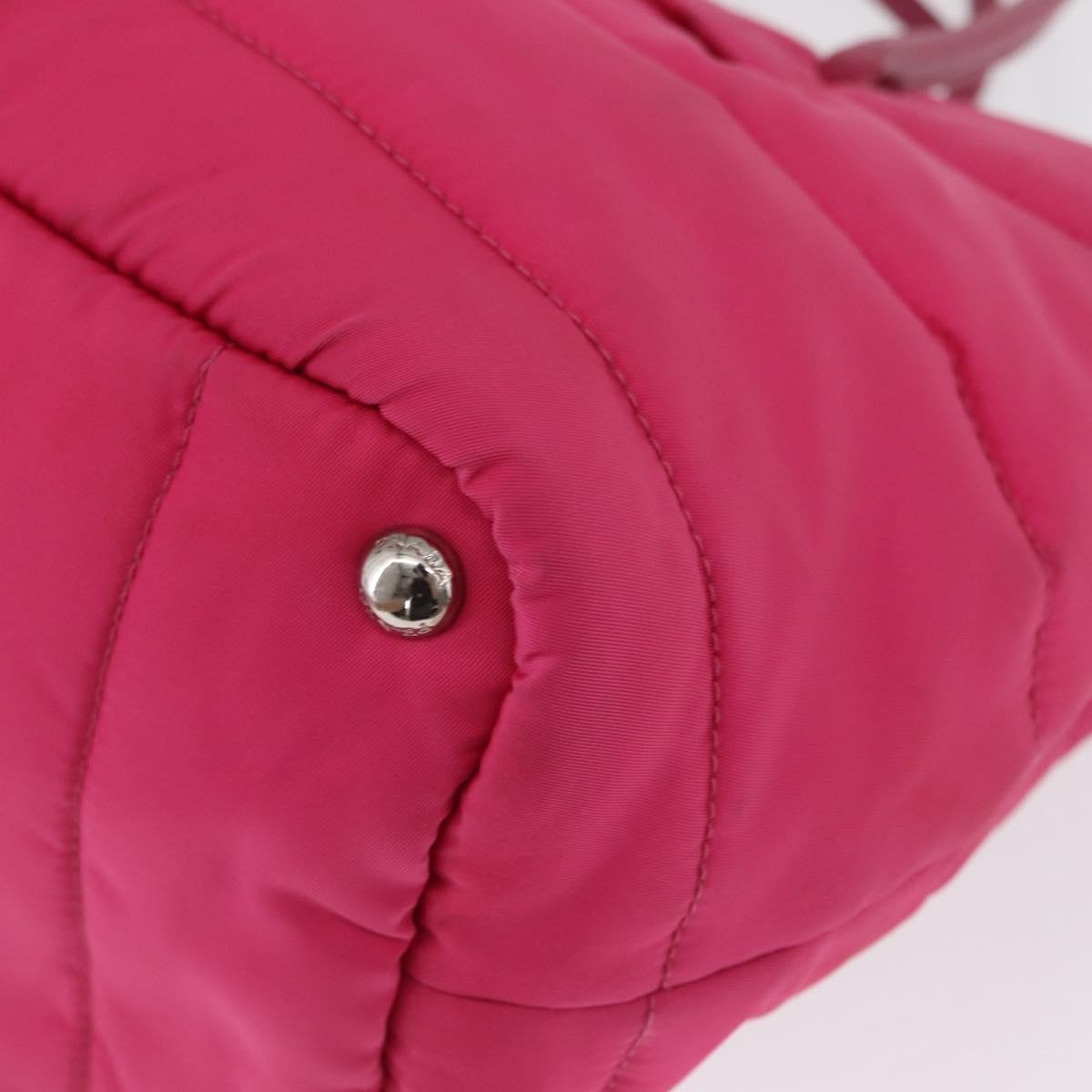 Prada Bomber Tessuto, Pink, Nylon, Tote Bag