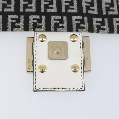 Fendi Vintage Flap Zucchino Canvas, Black, Canvas, Crossbody Bag