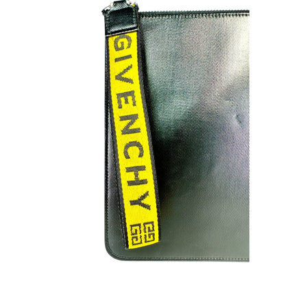 GIVENCHY Ticker Leather Pouch Clutch