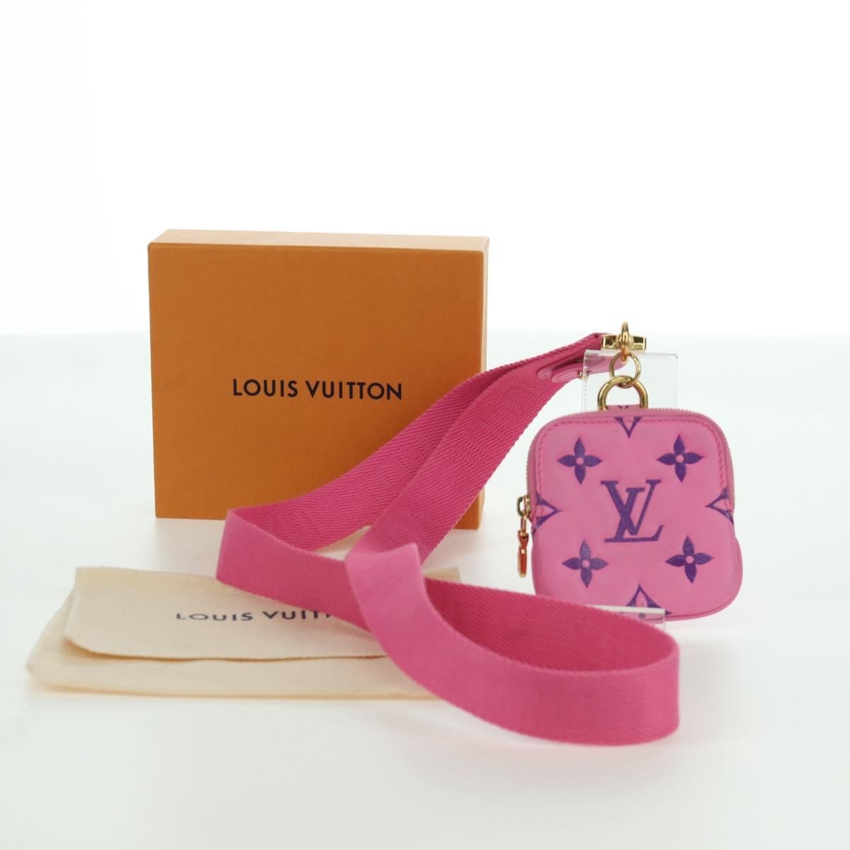 Louis Vuitton Lanyard Multipochette Coin Case Monogram Empreinte, Pink, Canvas, Wallet