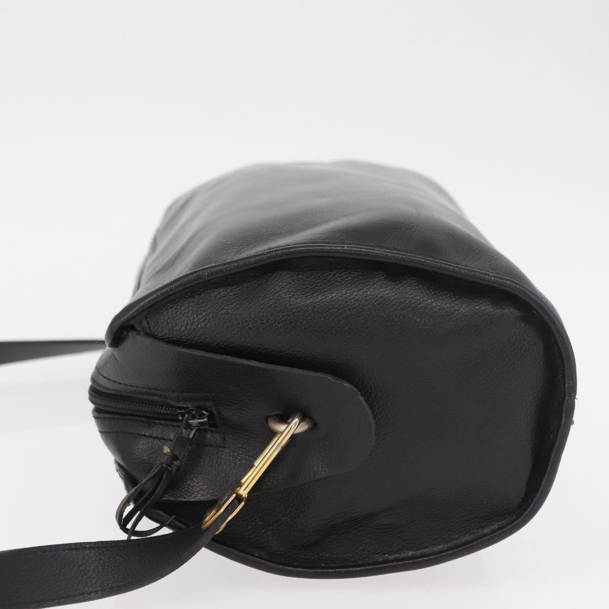 Christian Dior Shoulder Leather, Black, Leather, Shoulder Bag